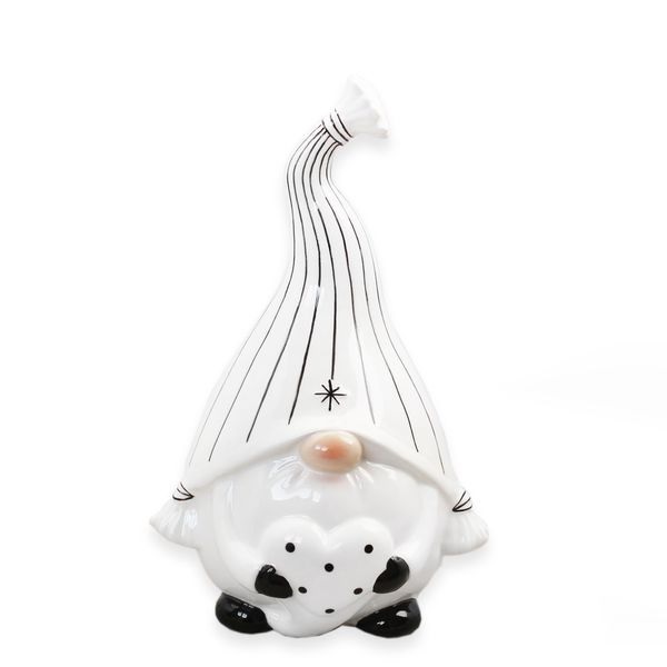 Skřítek keramika 17cm bílá